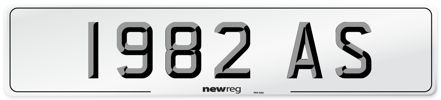 1982 AS Number Plate from New Reg